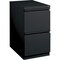 Lorell Mobile 2-Drawer File Cabinet with Full-Width Pull, 15" x 20" x 27.8", Black LLR49524 - alternate 1